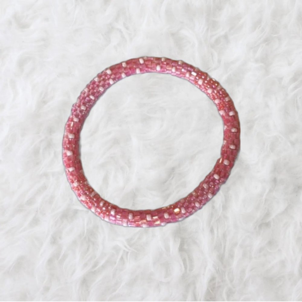 Pink and White Bracelet